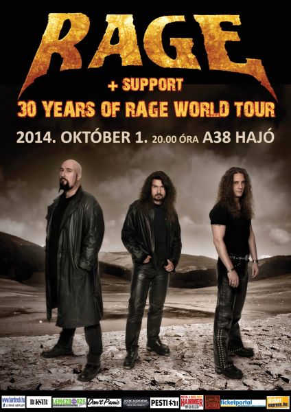Rage - Ma este 30 éves jubileumi koncert az A38 Hajón