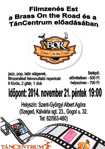 Filmzenés est a Brass On the Road és a TánCentrum előadásában
