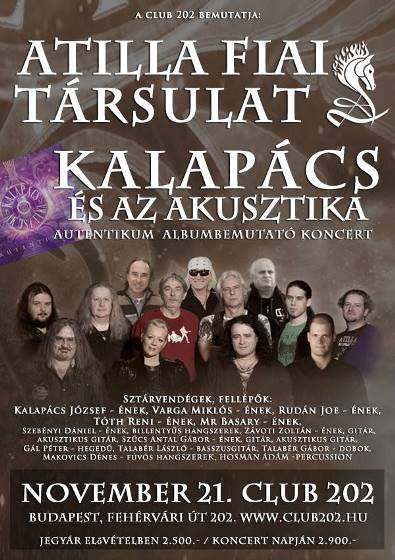 Kalapács és az Akusztika – 5 éves jubileum, második album Atilla Fiai Társulat – rock koncert rockoperákból