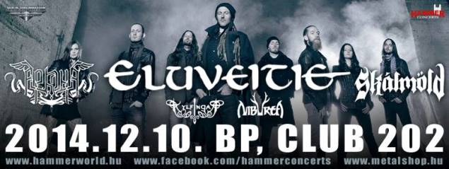 Év végi nemzetközi folk metal őrület: Eluveitie, Arkona, Skálmöld, Niburta, Kylfingar koncert a Club202-ben december 10-én