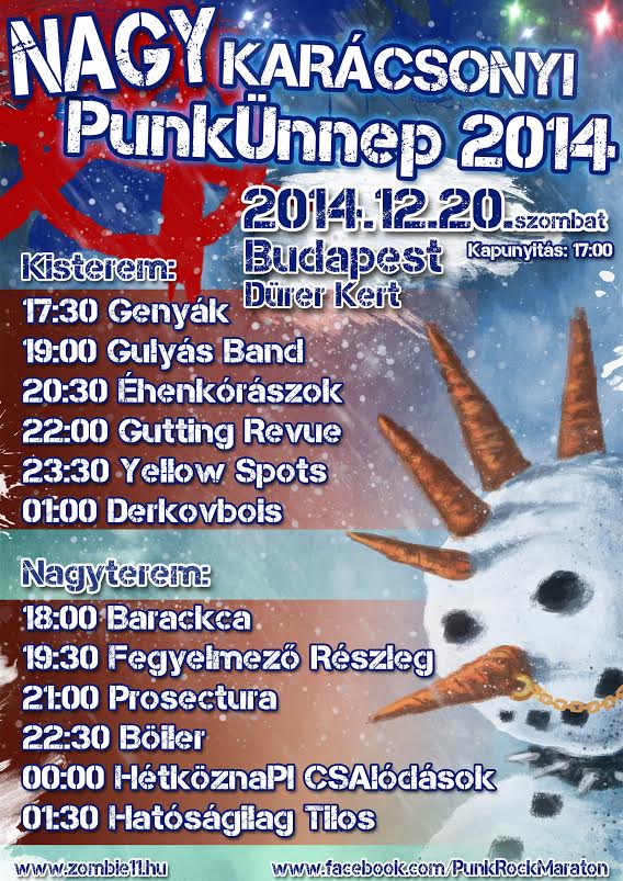 Idén is lesz Punk Karácsony a Dürerben!