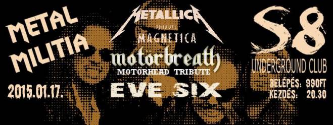 Metal Militia - Metallica és Motörhead dalok élőben az S8 Underground Clubban