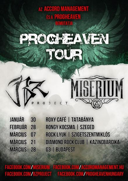 ProgHeaven Tour – a BZ Project és a Miserium közös országjárása, vendégzenekarokkal