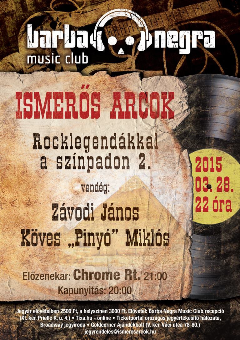 Ismerős Arcok: szombaton újra rocklegendákkal a Barba Negrában!