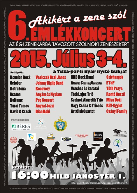 Akikért a zene szól – Emlékkoncert az égi zenekarba távozott szolnoki zenészekért