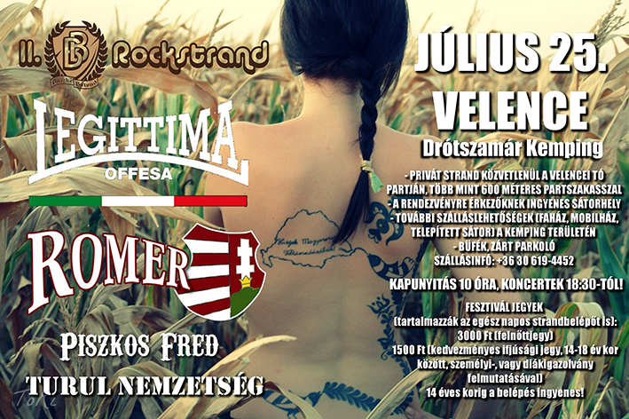 Napfény, vízpart, nemzeti rock a velencei Drótszamár Kempingben