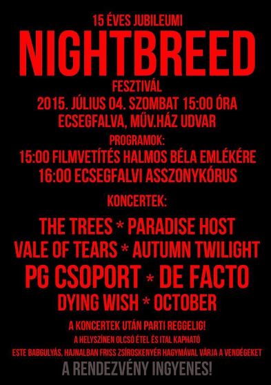 Ingyenes koncertekkel ünnepel a 15 éves Nightbreed Fesztivál