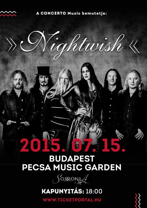 Budapestre költözik a júliusi Nightwish koncert