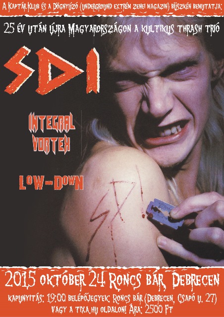 S.D.I. - 25 év után újra Magyarországon a kultikus speed/thrash trió