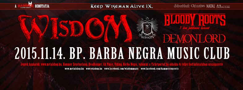 Kilencedik Keep Wiseman Alive buli most szombaton a Barba Negrában!