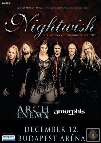 Nightwish - December 12-én az Arch Enemy és az Amorphis társaságában lesz a budapesti koncert