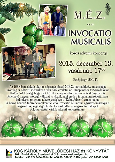 A M.É.Z. együttes és az Invocatio Musicalis együttes közös adventi koncertje