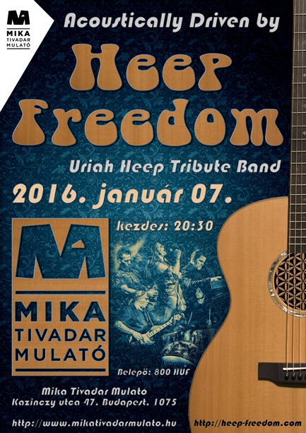 Heep Freedom - Akusztikus koncerttel kezdik az esztendőt