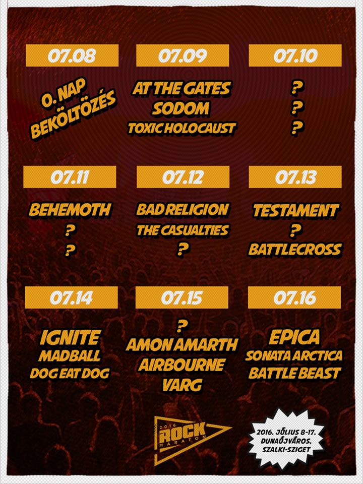 Rockmaraton 2016 - Erősödik a hardcore-vonal, öt újabb külföldi banda rockmaraton flyer 20160223