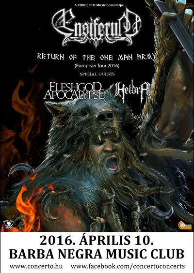 Ensiferum, Fleshgod Apocalypse koncertek a Barba Negrában