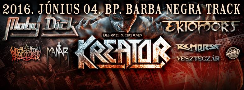 Kreator - Minifesztivállá alakult a Barba Negra Trackben lévő júniusi fellépés