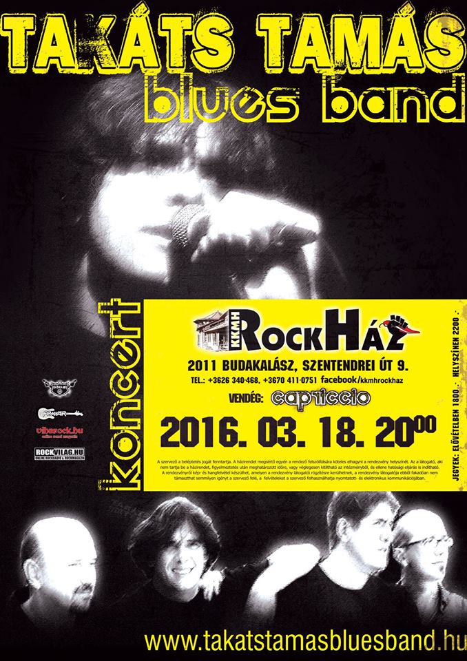 Márciusban Takáts Tamásék hódítanak a RockHázban!