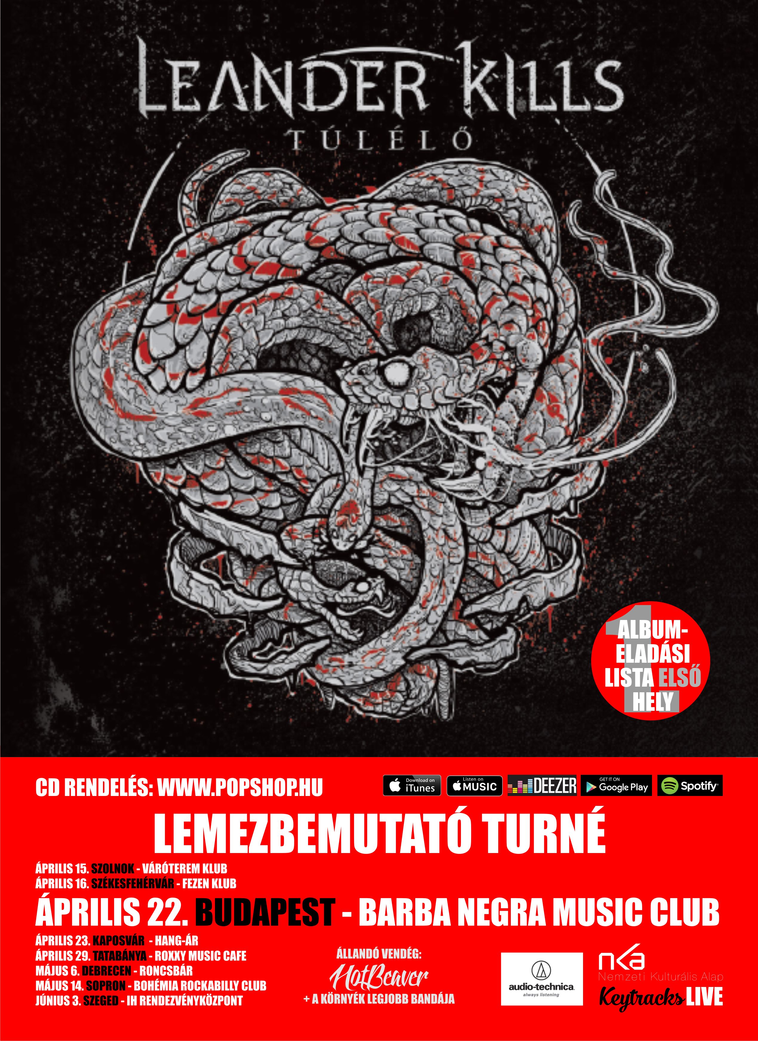 Leander Kills - Lemezbemutató koncert a Barba Negrában! leander kills flyer 20160420