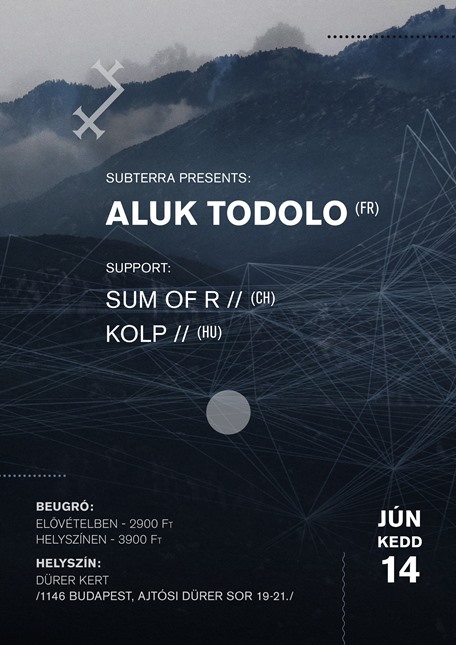Koncertajánló: Aluk Todolo, Sum of R, Kolp - 2016.06.14. Dürer Kert