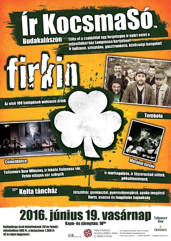 Ír KocsmaSó Budakalászon a Firkinnel!