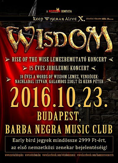 Keep Wiseman Alive X. - jubileumi Wisdom buli neves külföldi bandákkal