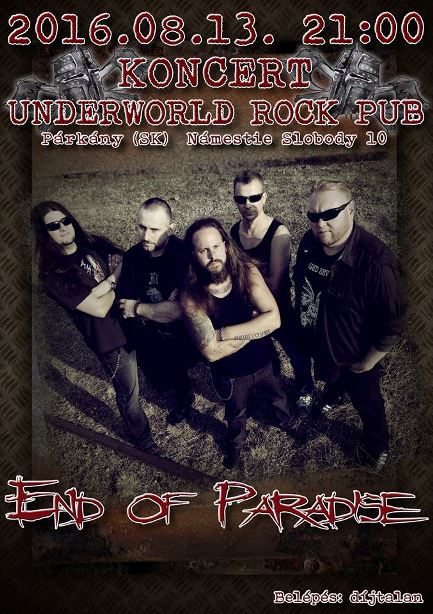 Ingyenes End of Paradise koncert Párkányban