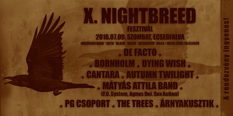Most szombaton újra ingyenes NIGHTBREED fesztivál Ecsegfalván!