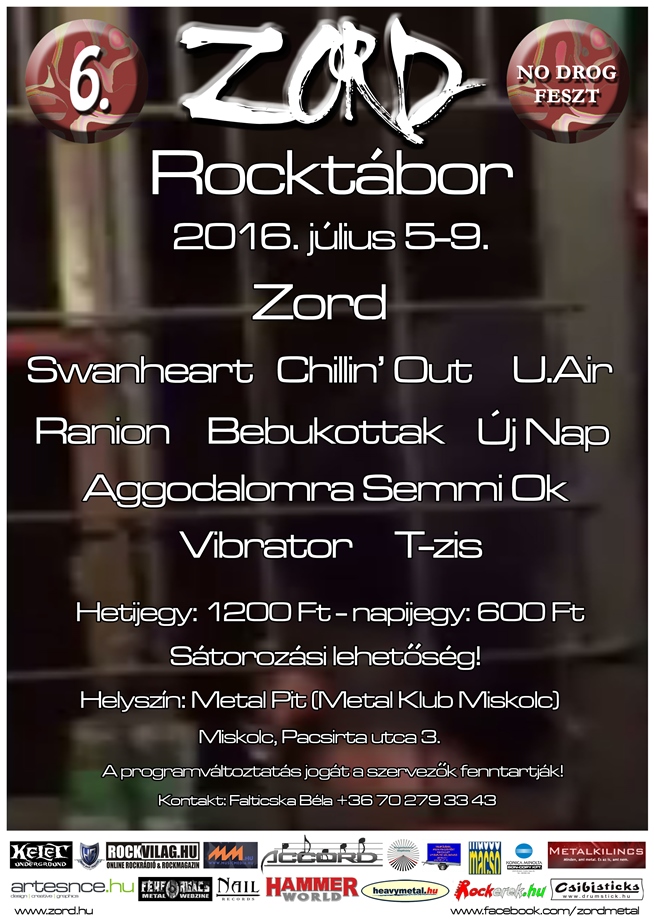 Zord Rocktábor – Július 5-9. Miskolc