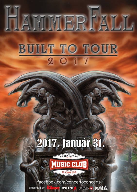 HammerFall - Januárban a Barba Negrában mutatják be a Built To Last album dalait hammerfall flyer 20160812