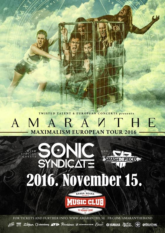 Sonic Syndicate - Klippremier - Confessions amaranthe flyer 20160905
