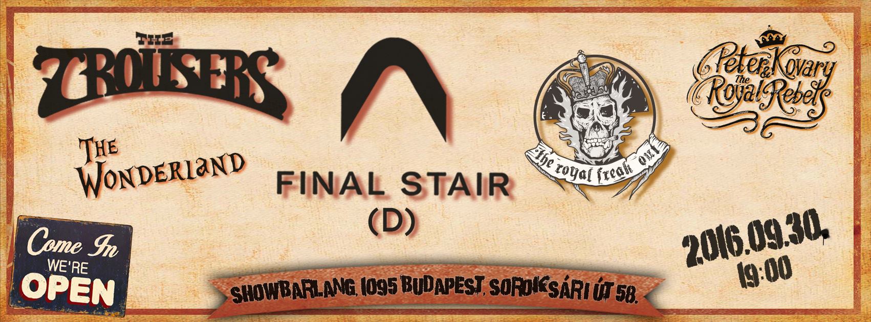 Final Stair - Szeptember 30-án a Showbarlangban játszik a német csapat