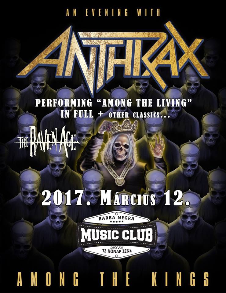 Anthrax - Március 12-én az Among The Living összes dala felcsendül a Barba Negrában