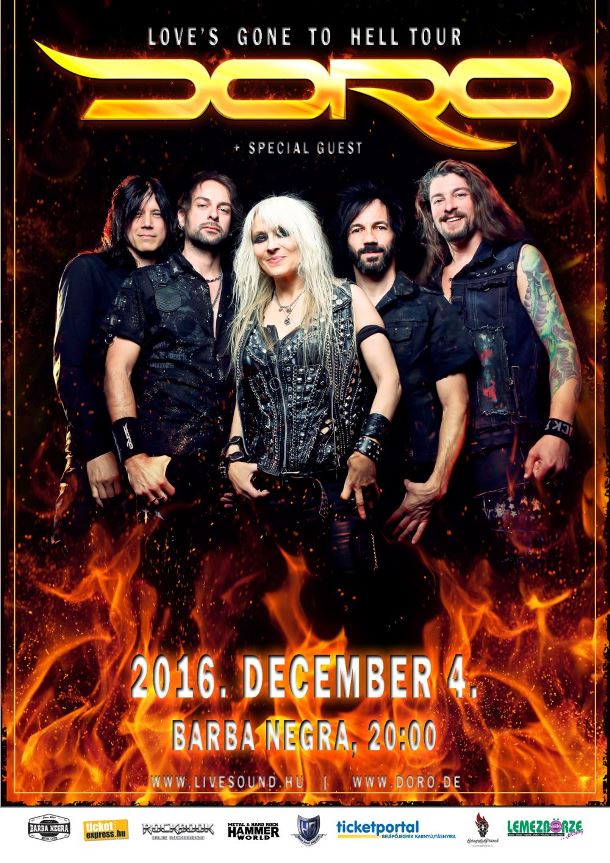 Decemberben Doro koncert a Barba Negrában
