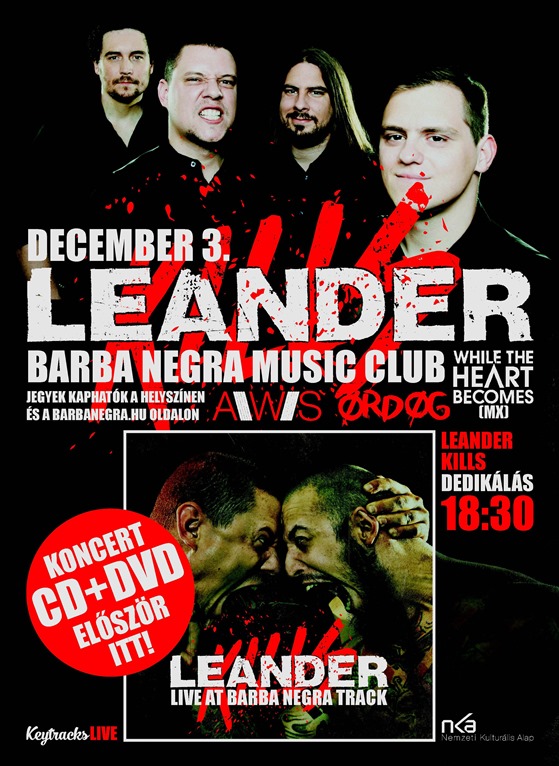 Leander Kills - Pesti nagykoncert december 3-án a Barba Negrában