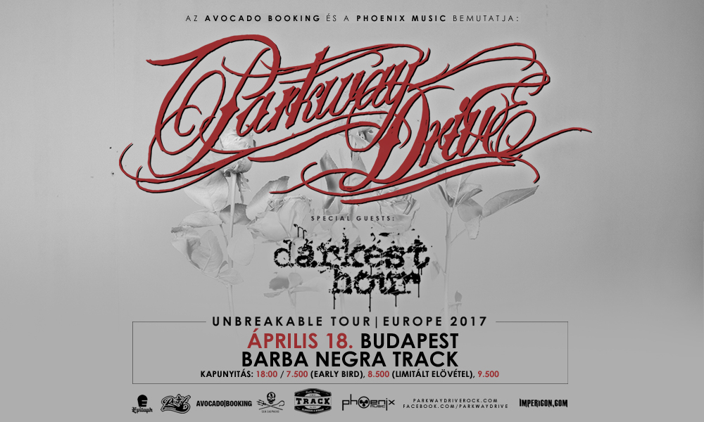 A Parkway Drive nyitja 2017-ben a Tracket!