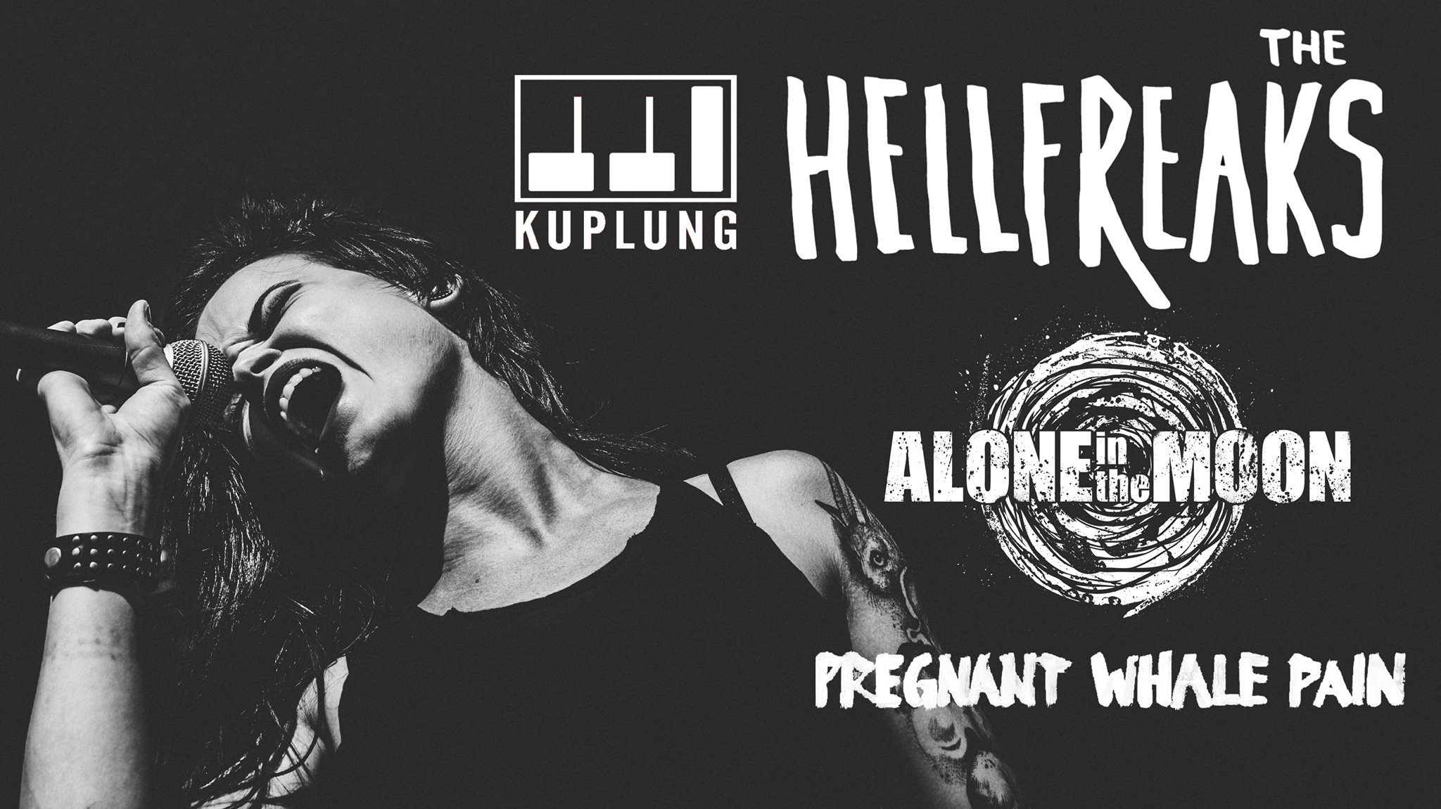 Így koncerteznek ők - The Hellfreaks, Alone in the Moon, Pregnant Whale Pain, Kuplung, április 13