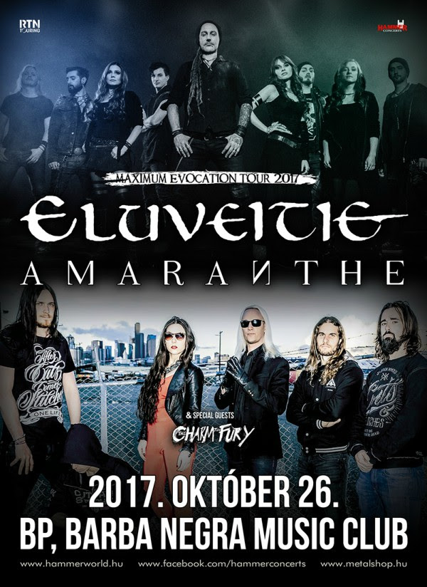 Eluveitie és Amaranthe a Barba Negra színpadán - Maximum Evocation Tour 2017