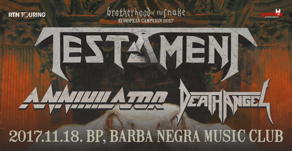 Testament ★ Death Angel ★ Annihilator – Minden jegy elfogyott az év nagy thrash metal őrületére