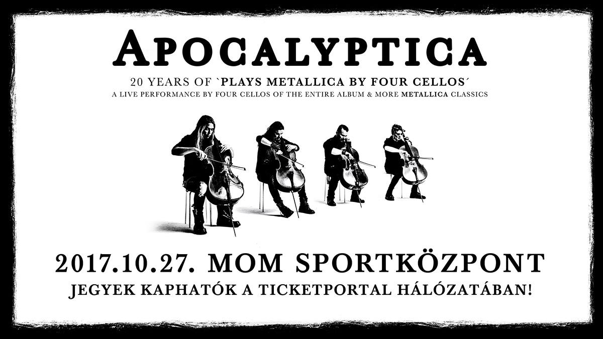Apocalyptica - A Metallica-feldolgozásokat tartalmazó első lemez dalaival adnak koncertet a MOM Sportközpontban