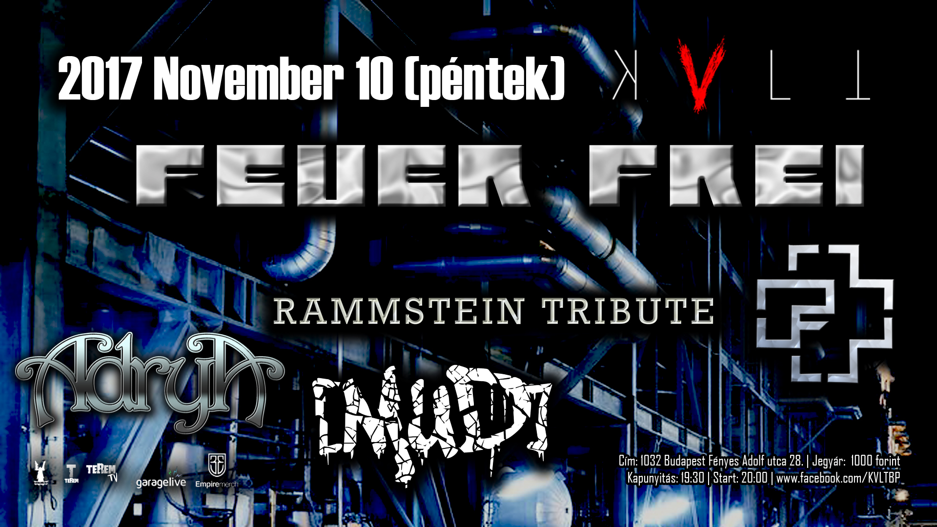 Feuer Frei - November 10-én a KVLT színpadán zenél a Rammstein hazai képviselője