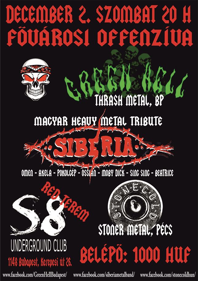Winter Hell – Siberia, Stonecold és Green Hell az S8 Underground Clubban