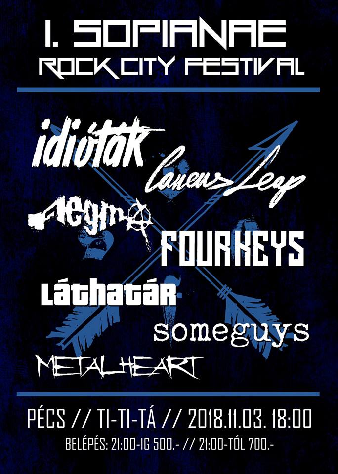 I. Sopianae Rock City Festival – Pécs, Ti-ti-tá – 2018. november 3.