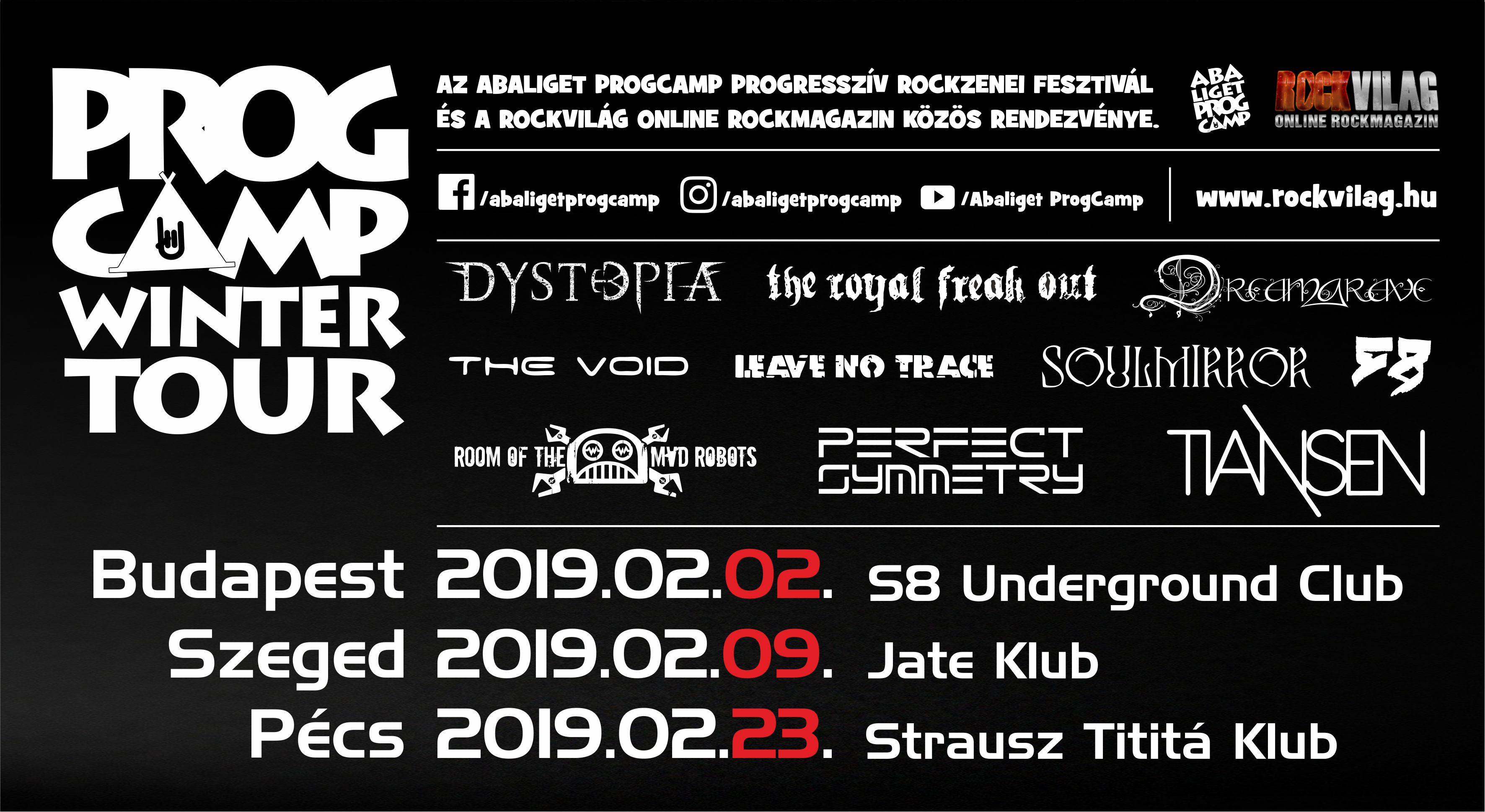 Az Abaliget ProgCamp és a Rockvilág.hu bemutatja: ProgCampWinterTour 2019.