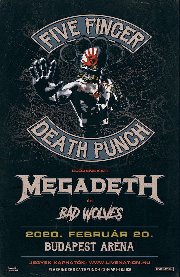 Budapestre jön a Five Finger Death Punch és a Megadeth közös turnéja!
