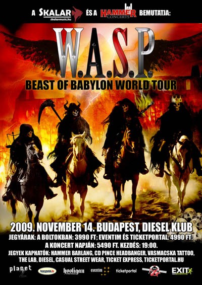 W.A.S.P. - Novemberben újra hazánkban lép fel az amerikai metal legenda