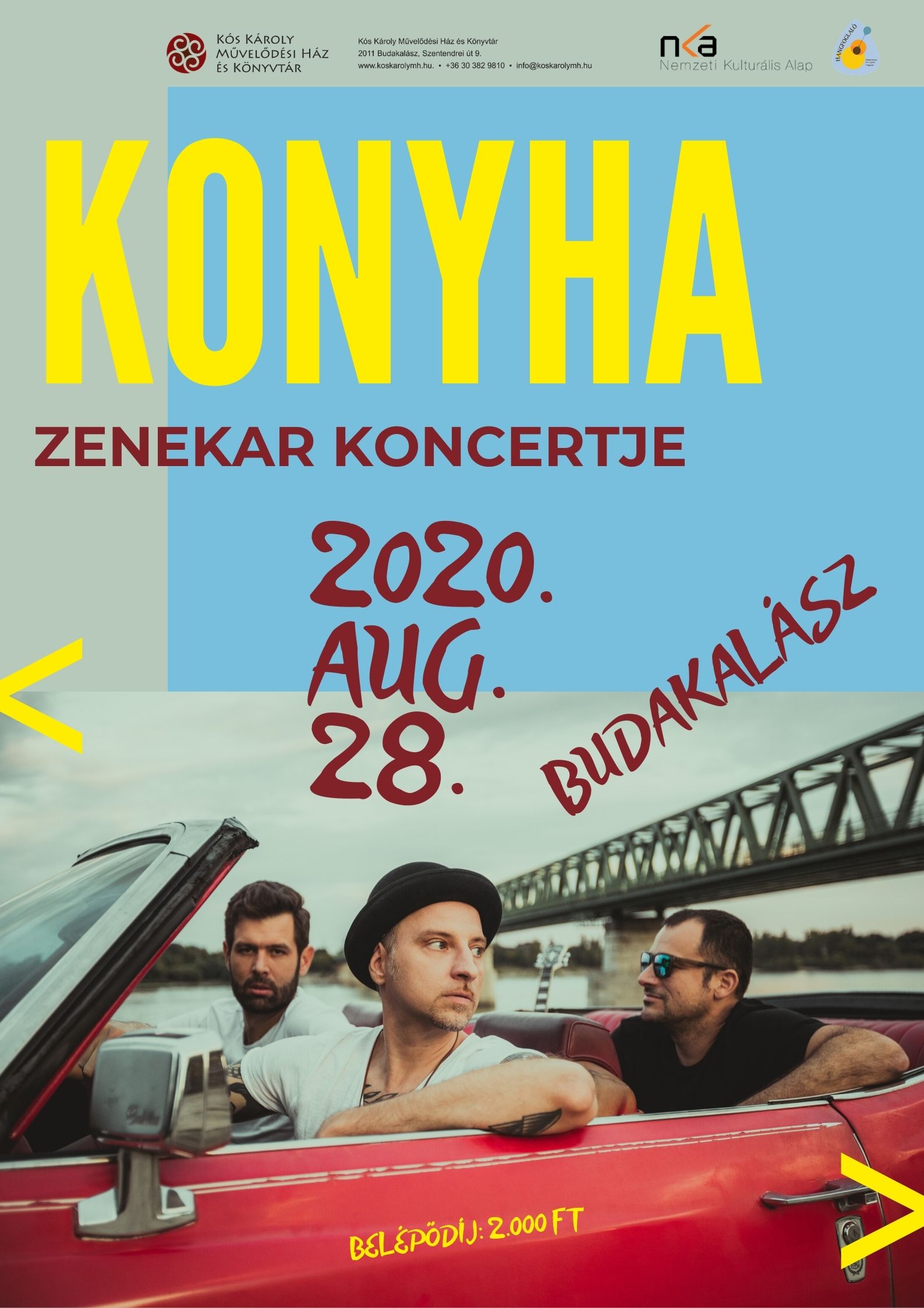 A Konyha zenekar koncertje zárja a nyarat Budakalászon