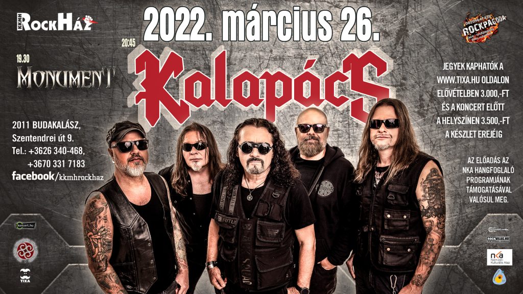 Kalapács koncerttel indul a tavasz a RockHázban!
