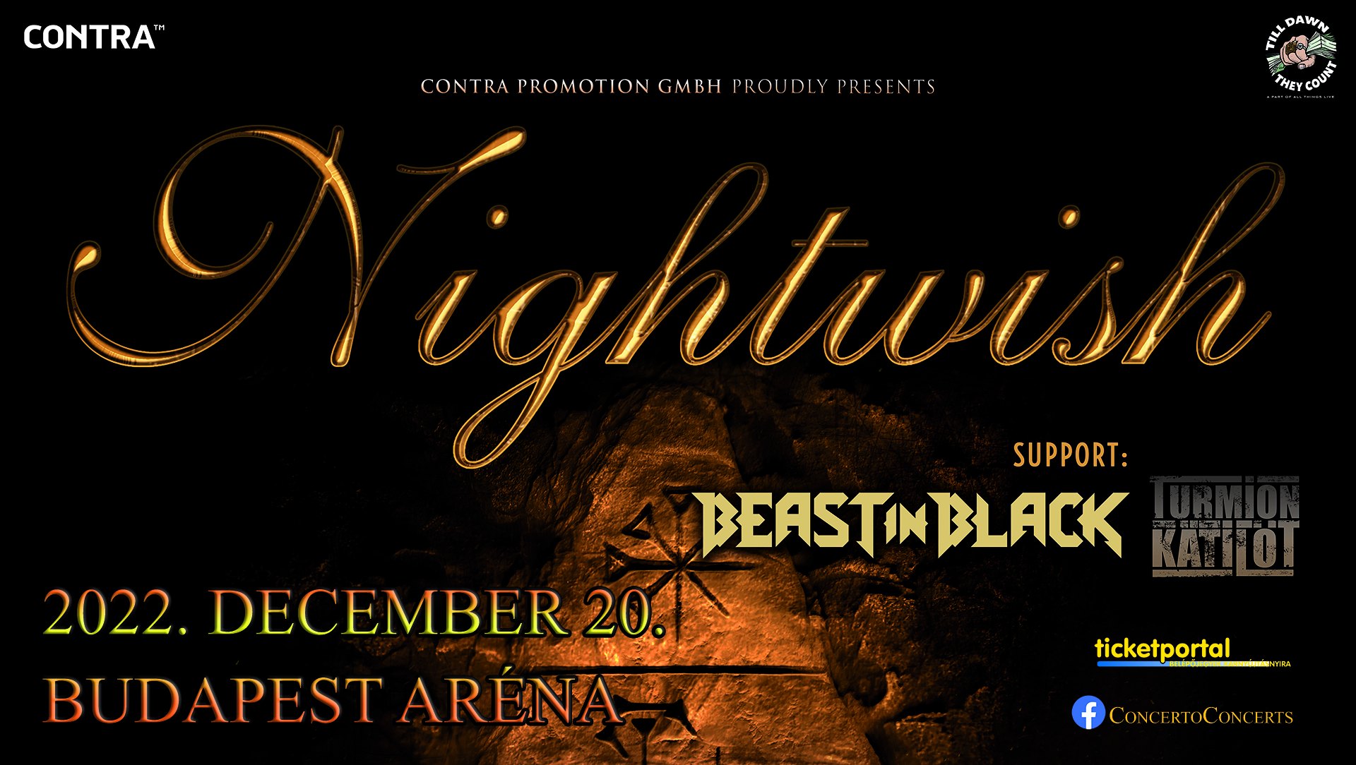 Két hét múlva Nightwish koncert lesz.