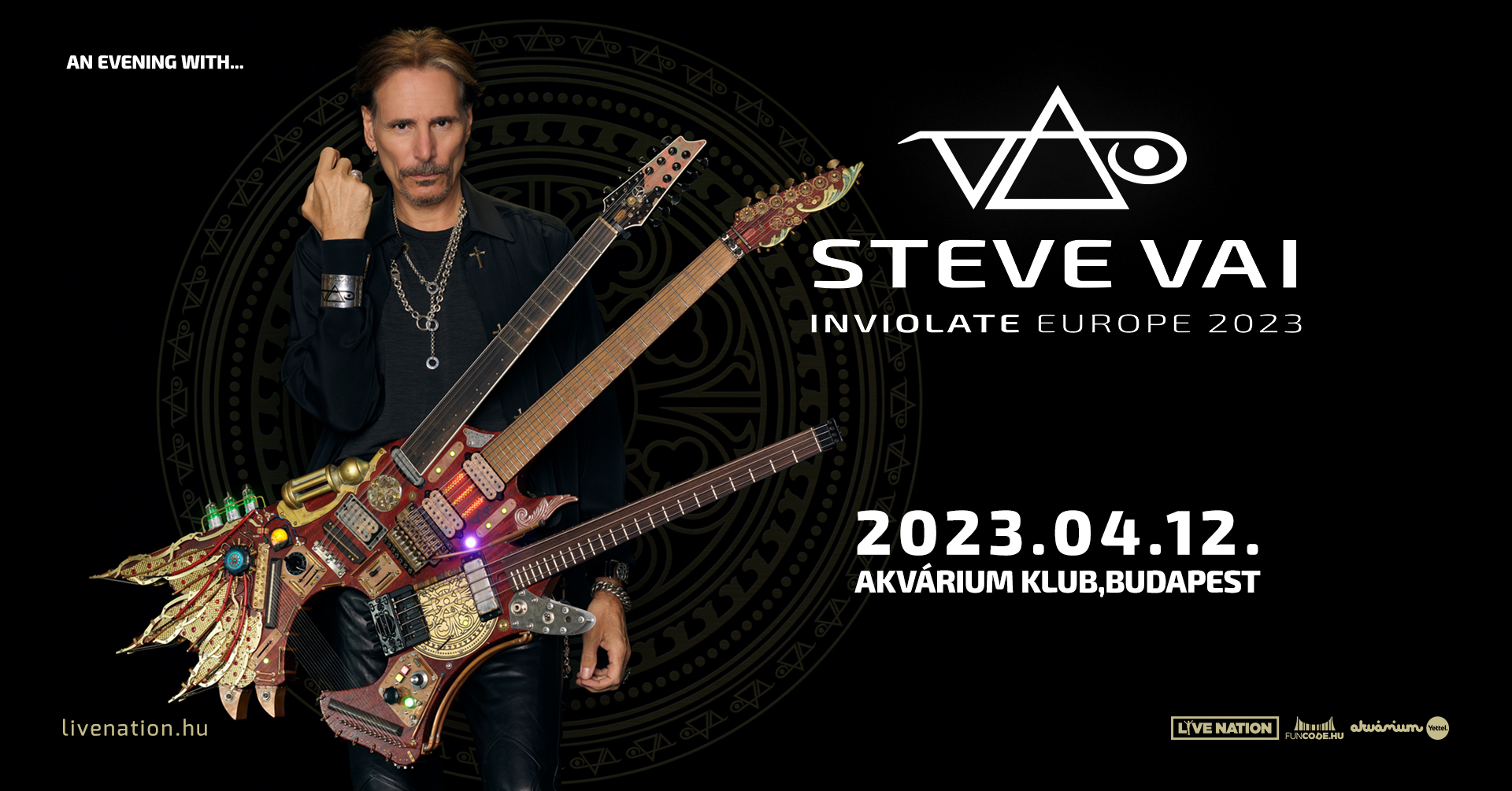 Mához egy hétre érkezik Budapestre Steve Vai