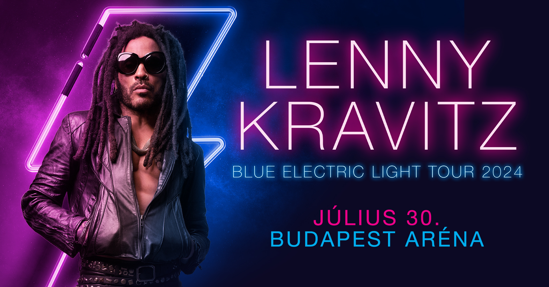 Lenny Kravitz bejelentette, hogy 2024-es BLUE ELECTRIC LIGHT turnéját elhozza a Budapest Arénába július 30-án.